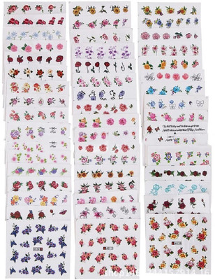 

Style Craze 10 Sheets Nail Stickers Mixed Designs Water Transfer Nail Art Sticker Flower Watermark Decals DIY Decoration For Beauty Nail Tools (Mixed)(multicolor)