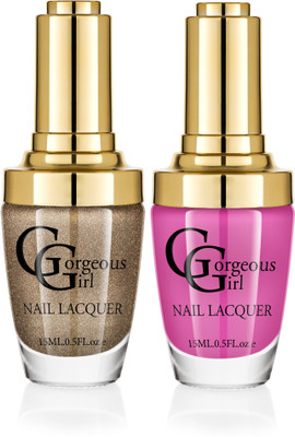 

Gorgeous Girl Glossy Nail Lacquer Big Dip’O Ruby-23 & Iconic Gold Glitter-40(Pack of 2)