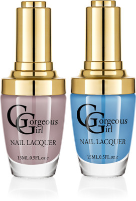 

Gorgeous Girl Glossy Nail Lacquer Ball Blue-06 & Shadow-14(Pack of 2)