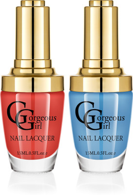 

Gorgeous Girl Glossy Nail Lacquer Ball Blue-06 & Candy Apple-12(Pack of 2)