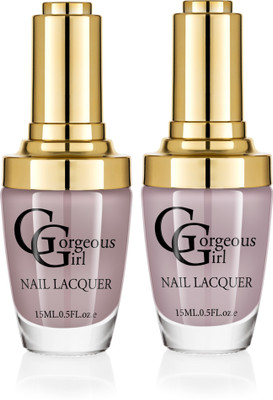 

Gorgeous Girl Glossy Nail Lacquer Light Gray-13 & Shadow-14(Pack of 2)