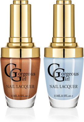 

Gorgeous Girl Glossy Nail Lacquer Non Photo Blue-05 & Copper Glitter-37(Pack of 2)
