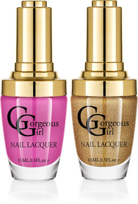 

Gorgeous Girl Glossy Nail Lacquer Gold Glitter-20 & Big Dip’O Ruby-23(Pack of 2)