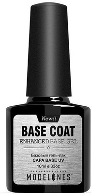

MODELONES New BASE COAT Enhanced Base Gel - 10ml UV Soak Off Gel Lacquer Primer Clear