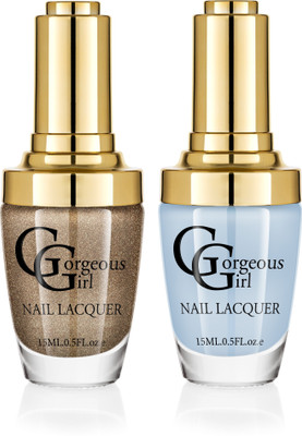 

Gorgeous Girl Glossy Nail Lacquer Non Photo Blue-05 & Iconic Gold Glitter-40(Pack of 2)
