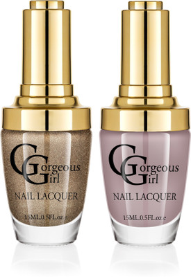 

Gorgeous Girl Glossy Nail Lacquer Shadow-14 & Iconic Gold Glitter-40(Pack of 2)