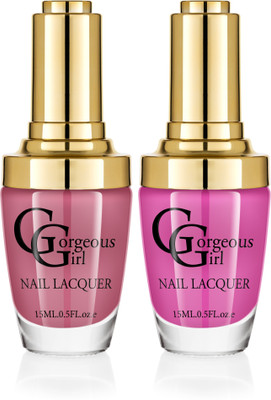 

Gorgeous Girl Glossy Nail Lacquer Big Dip’O Ruby-23 & Red Wood-26(Pack of 2)