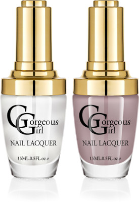

Gorgeous Girl Glossy Nail Lacquer Shadow-14 & Seashell Metallic-34(Pack of 2)