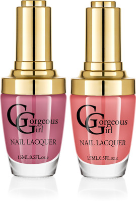 

Gorgeous Girl Glossy Nail Lacquer Burnt Sienna-16 & Red Wood-26(Pack of 2)