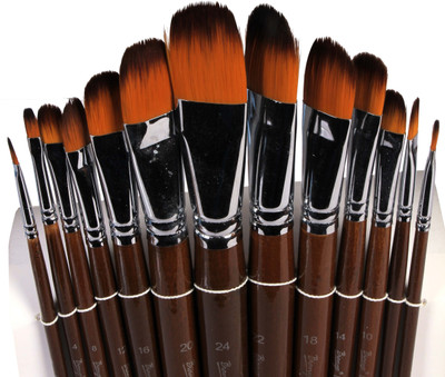 CHROME 8003 Artist Brush(Set of 13, Brown)