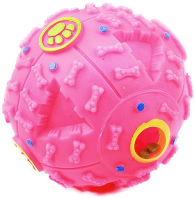 

DOUGE COUTURE Puppies Dog Treat Dispensing Squeaky Ball Multicolor Plastic Chew Toy, Squeaky Toy, Training Aid For Dog