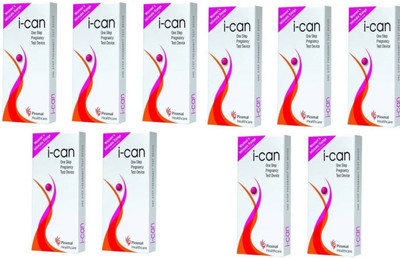 i-can (Discreet / Confidential Delivery)- Set of 10, Piramal's One Step Pregnancy Test Kit (10Tests) Digital Pregnancy Test Kit(10 Tests)
