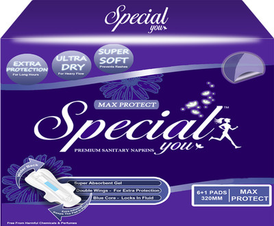 

special you MAX PROTECT 320mm PACK OF 4 (28PADS) Sanitary Pad(Pack of 7)