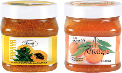 

Luster Pure Herbals Papaya + Orange Face & Body Gel Scrub(500 ml)