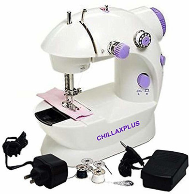 

CHILLAXPLUS Portable 4 in 1 with adapter and foot pedal Electric Sewing Machine( Built-in Stitches 45)