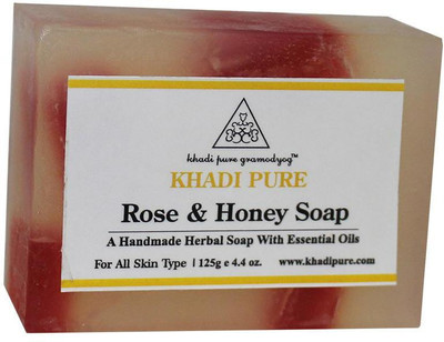 

Khadi Pure Herbal Rose & Honey Soap - 125g(125 g)