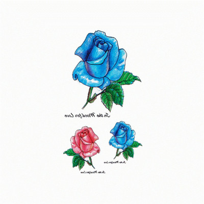 

SENECIO® Artistic Design Bluish Waterproof Temporary Body Tattoo(Floral)