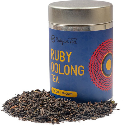 

Udyan Tea Ruby Oolong Tea - Natural & Pure Whole Leaf Tea Unflavoured Black Tea(50 g, Tin)