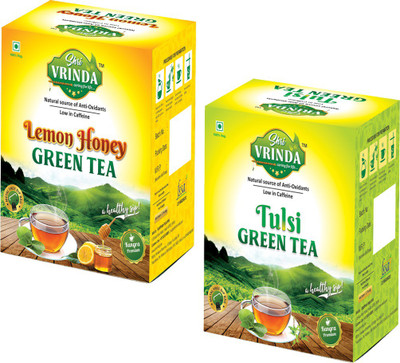

Shri Vrinda Caring for Life Combo pack of 2 Lemon Honey And Tulsi Green Tea Bags(24 Bags, Box)