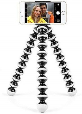 

ShoppKing Fully Flexible Foldable Octopus Medium Size Gorilla Tripod Stand for Mobile Smartphones Tripod(White, Black, Supports Up to 2000 g)