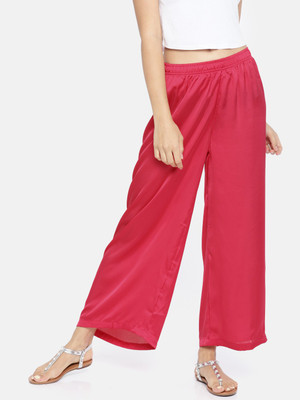 GO COLORS Relaxed Women Pink Trousers