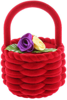 

Futurekart Fashion Rose Flower Basket Rings Earring Ear Studs Jewelry Box Gift Case Accessory Rings Earring Ear Studs Jewelry Box Vanity Box(Red, White)