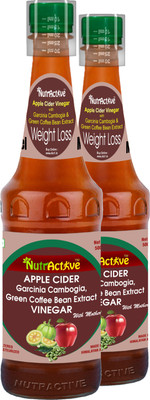 

NutrActive Weight Loss Formula | Apple Cider with Garcinia Cambogia and Green Coffee Bean Extract Vinegar(500 ml, Pack of 2)