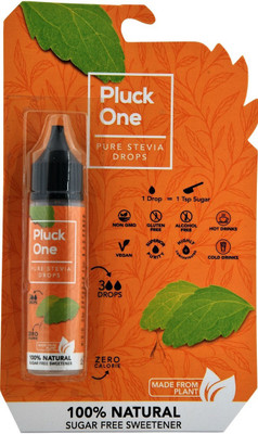 

Pluck One Stevia Prmium Liquid Drops - (15 ml/300 Drops) - 100% Natural Sweetener | Zero Calorie | Sugar Substitute | Diabetic friendly Sugar Free | No Preservatives | Vegan | Gluten Free | Superior Purity Sweetener(15 g)