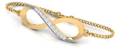 IskiUski Sterling Silver Swarovski Crystal Gold-plated Bracelet