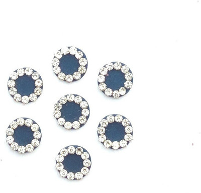 

SJ COLLECTION Dark Blue White Stone Medium Round Shape Forehead Blue Bindis(Fancy Designer Bindi)