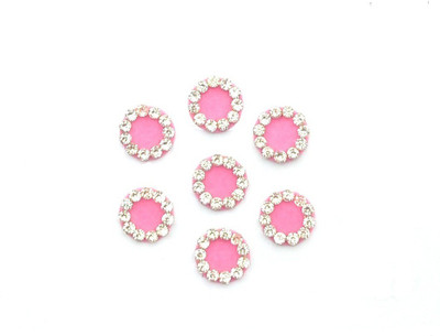 

SJ COLLECTION Pink White Stone Medium Round Shape Forehead Pink Bindis(Fancy Designer Bindi)