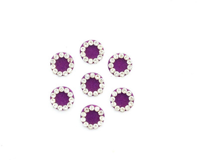 

SJ COLLECTION Violet White Stone Medium Round Shape Forehead Purple Bindis(Fancy Designer Bindi)