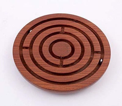 

A2Z Selling Wooden Labyrinth Board Game Ball in Maze Puzzle Handcrafted in India (Diameter - 6 Inches) - Christmas Jigsaw Puzzle Board Game