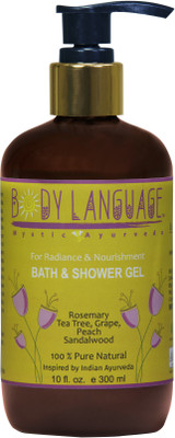 

Body Language Rosemary, Tea Tree, Grape, Peach & Sandalwood Bath & Shower Gel(300 ml)