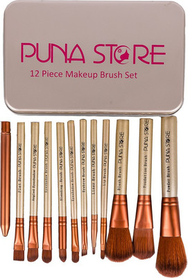 

Puna Store Make up Brush Set with Storage Box(Pack of 12)