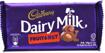 

Cadbury Dairy Milk Fruit & Nut Chocolate Bar, 165g (IMPORTED) Bars(165 g)