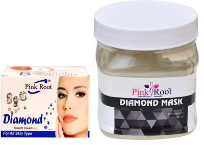 

Pink Root DIAMOND MASK 500GM WITH DIAMOND BLEACH 50GM(Set of 2)