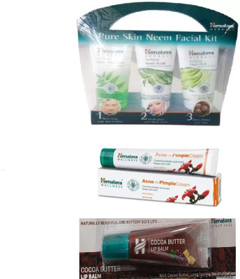 

Himalaya pimple care, coca butter lip balm, neem face kit(Set of 3)