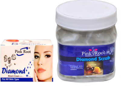 

Pink Root DIAMOND SCRUB 500GM WITH DIAMOND BLEACH 50GM(Set of 2)