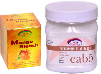 

Pink Root VITAMIN EAB5 CREAM 500GM WITH MANGO BLEACH 50GM(Set of 2)