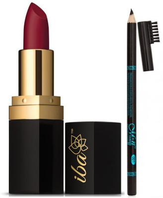 

iba halal care Iba Halal care Berry Punch Long stay Matte Lipstick with Waterproof And Long lasting Eyebrow pencil(Set of 2)
