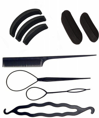 

S R Enterprises hair combo set and banana volumizer,tic tak [pack of 9pcs ](Set of 9)