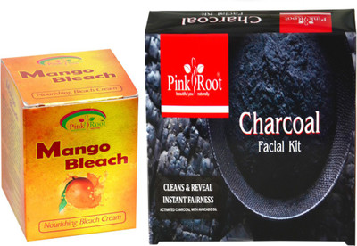 

Pink Root CHARCOAL KIT 83GM WITH MANGO BLEACH 50GM(Set of 2)