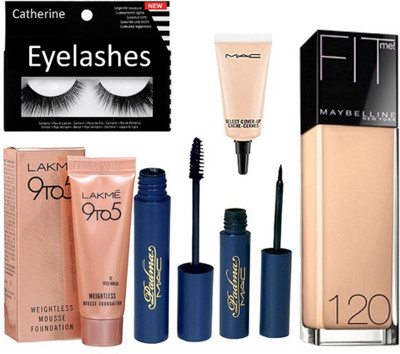 

catherine Eyelashes, Eyeliner & Mascara, Select Cover Up Concealer Mousse & Foundation(Set of 6)