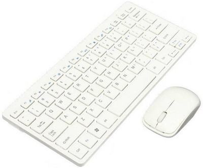 

techdeal Wireless Mini Slim Keyboard and Mouse Combo with Silicon Keyboard Protector for Latop PC Desktop Notebook Combo Set