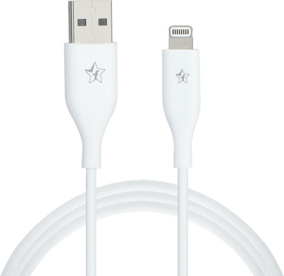 Flipkart SmartBuy Apple MFi Certified Lightning Cable(Compatible with iPhone 5/5s/5c/SE/6/6s/7/8/9/10 plus, iPad Mini, iPod, White, One Cable)