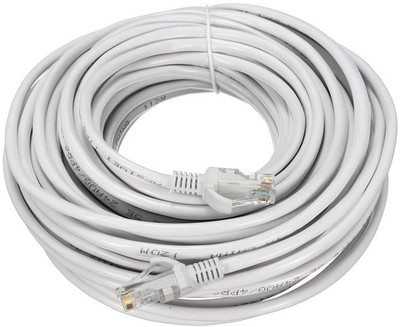 DazzelOn 40 Meter Cat6 Ethernet Lan Cable Grey Network Internet Patch Cord 125ft Network Cable(Compatible with Routers, Network Switches, Computers, Laptops, Modems, Grey, Sync and Charge Cable)