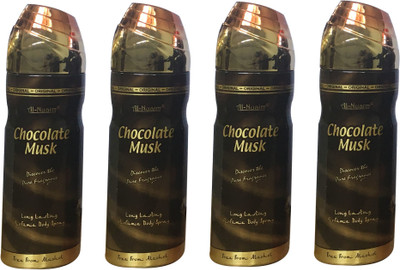 

Al Nuaim CHOCOLATE MUSK (PACK OF 4) Body Spray - For Men & Women(200 ml, Pack of 4)
