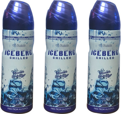 

Al Nuaim ICEBERG CHILLED (PACK OF 3) Body Spray - For Men & Women(200 ml, Pack of 3)