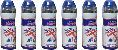 

Al Nuaim WHITE LONDON (PACK OF 6) Body Spray - For Men & Women(200 ml, Pack of 6)